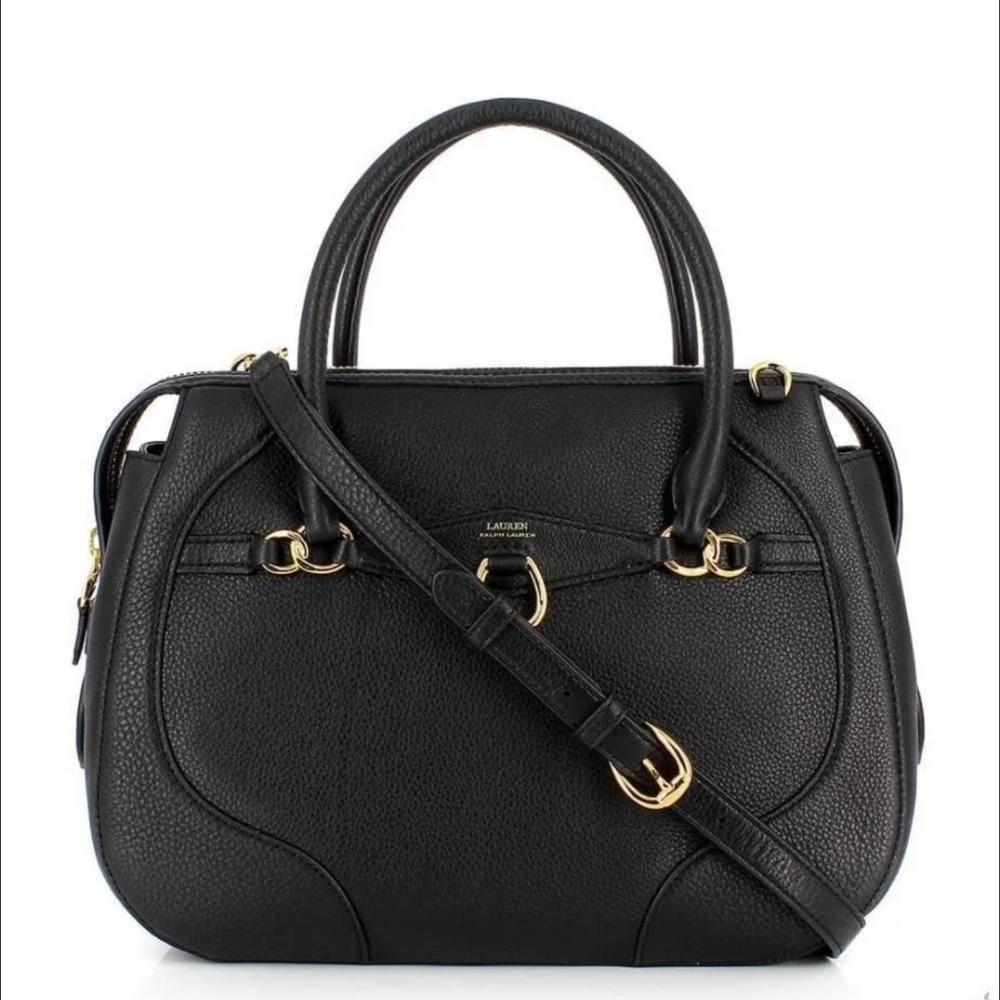 (1770) LAUREN RALPH LAUREN Stonegate Leather Satchel - Picture 3 of 8